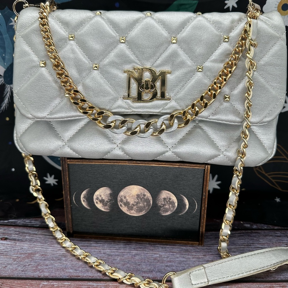 BADGLEY MISCHKA | Mixed Metals Soft Quilted Bag NWT